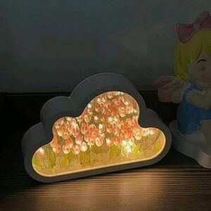 Cloud Shaped Night Light with Floral Design